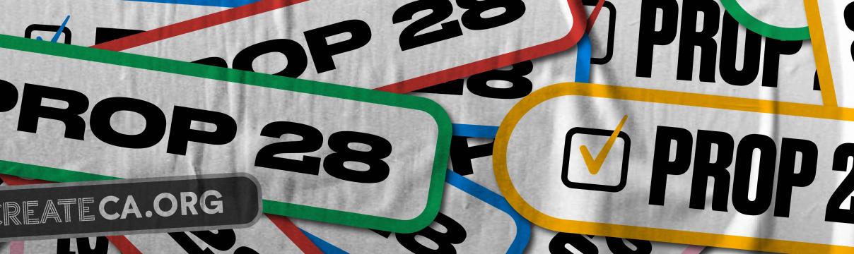 Prop 28 stickers